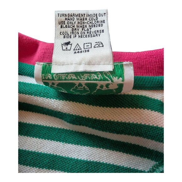 Quacker Factory | Pink Collared Embroidered Pineapple Green Polo | XL - Picture 4 of 11